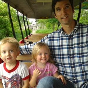 Celebrating Leo's 4th birthday with a train ride at the zoo.